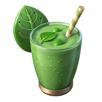 beautiful rustic Green Smoothie with Spinach Isolated Element genuine png