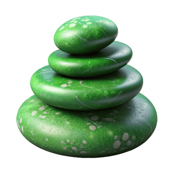 impressive modern Green Spa Stones Stacked Cutout professional png