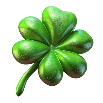magnificent classic Green St Patricks Day Shamrock Isolated on Transparent Background 4K png