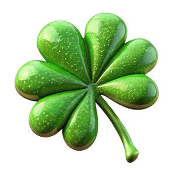 beautiful classic Green St Patricks Day Shamrock Isolated on Transparent Background professional png