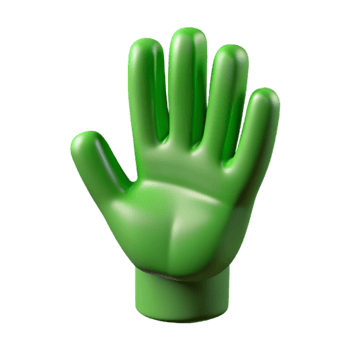 elegant classic Green Thumb Symbol Green Hand Isolated high resolution png