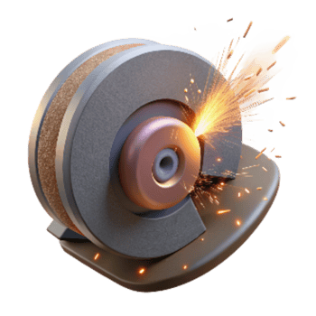 magnificent vintage Grinding Wheel Sparks Flying Transparent Background 4K png