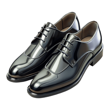 stunning contemporary Groom Shoes Black Patent Leather Formal Isolated exclusive png