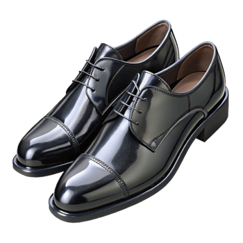 wonderful vintage Groom Shoes Black Patent Leather Formal Isolated high quality png