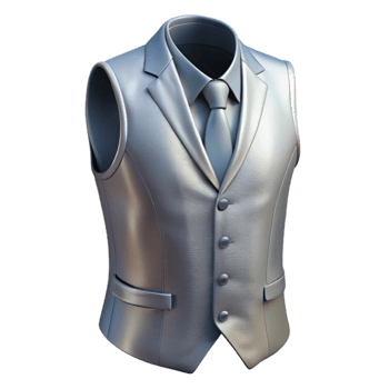 stunning vintage Groom Vest Gray Silk Buttoned Isolated genuine png