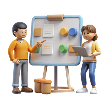 impressive modern Group Discussion Around a Whiteboard Transparent high quality png