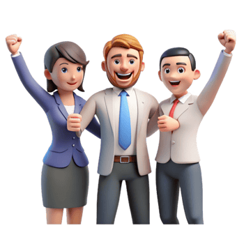 elegant artistic Group of Business People in Meeting Cutout Element genuine png