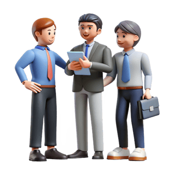 serene vintage Group of Business People in Meeting Cutout Element 4K png