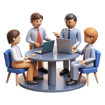 magnificent vintage Group of Business People in Meeting Cutout Element authentic png