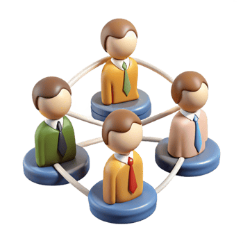 beautiful classic Group of Business People in Meeting Cutout Element detailed png