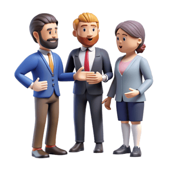 wonderful minimalist Group of Business People in Meeting Cutout Element 4K png