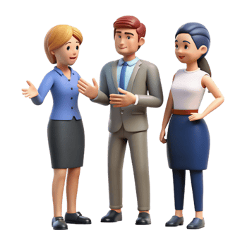 dramatic minimalist Group of Business People in Meeting Cutout Element 4K png