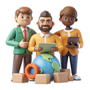 elegant vintage Group of Diverse Entrepreneurs Brainstorming Cutout Element 4K png