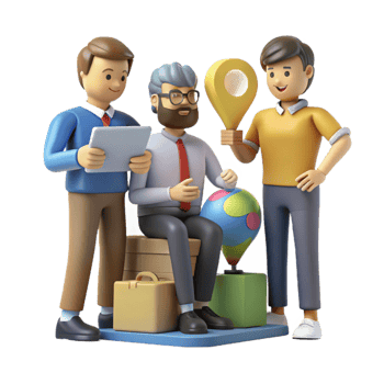 dramatic artistic Group of Entrepreneurs Sharing Ideas Cutout Element premium png