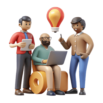 magnificent modern Group of Entrepreneurs Sharing Ideas Cutout Element professional png