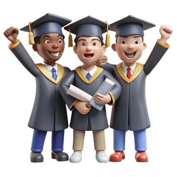 impressive traditional Group of Graduates Celebrating with Diplomas Cutout professional png