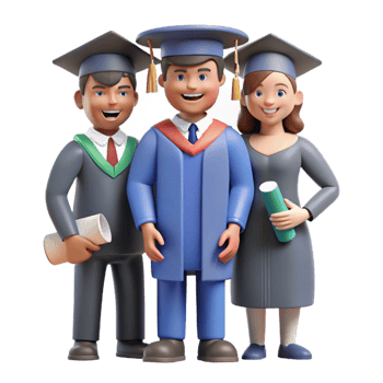 dramatic artistic Group of Graduates Posing for Photo Cutout detailed png