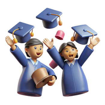 vibrant rustic Group of Graduates Throwing Caps in the Air Cutout high resolution png