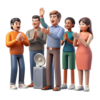 serene traditional Group of People Applauding Speaker Transparent high resolution png
