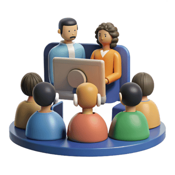 extraordinary vintage Group of People Attending Online Conference Cutout exclusive png