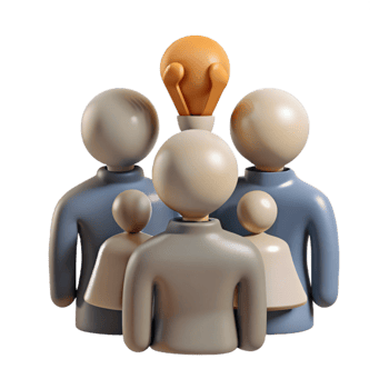 serene traditional Group of People Brainstorming Silhouette Isolated high quality png