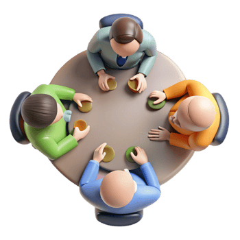 extraordinary creative Group of People Brainstorming Silhouette Isolated authentic png