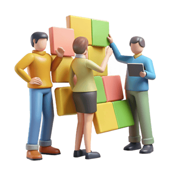 serene abstract Group of People Brainstorming Silhouette Isolated premium png