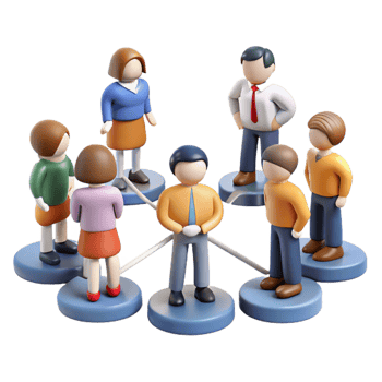 impressive classic Group of People Networking Silhouette Isolated genuine png