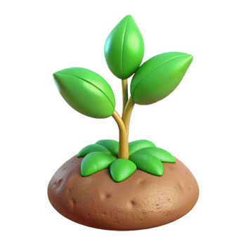 elegant artistic Growing Plant Green Shoots Cutout Isolated high quality png