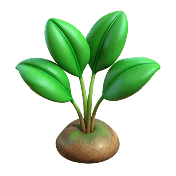 extraordinary artistic Growing Plant with Green Leaves Isolated authentic png