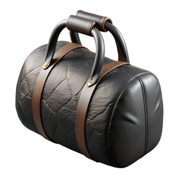 dramatic minimalist Gym Bag Black Isolated Element exclusive png