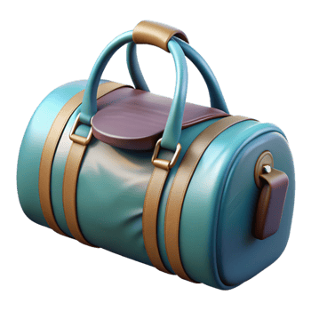 vibrant traditional Gym Bag Isolated high resolution png