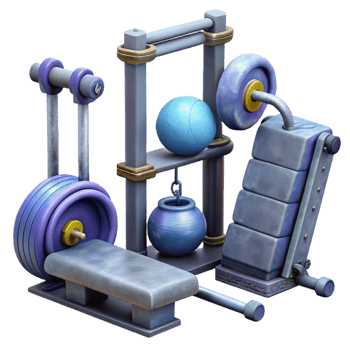 wonderful classic Gym Equipment Collection Isolated Elements high resolution png