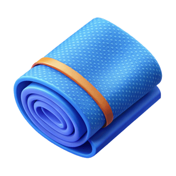 vibrant classic Gym Towel Folded Blue Transparent Background original png