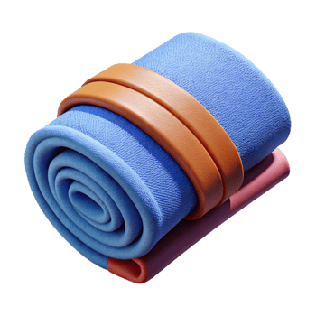 vibrant vintage Gym Towel Folded White Isolated Cutout premium png