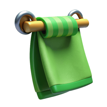 magnificent contemporary Gym Towel Green Color Hanging Isolated genuine png