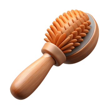 wonderful artistic Hairbrush Wooden Handle Natural Bristles Cutout exclusive png