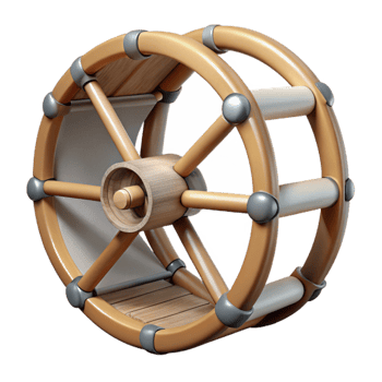vibrant classic Hamster Wheel Spinning Cutout high resolution png