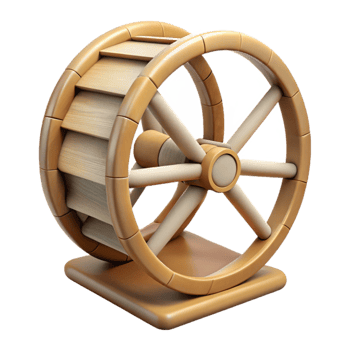 extraordinary creative Hamster Wheel Spinning Cutout high quality png