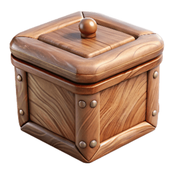 extraordinary minimalist Hand Carved Wooden Box with Lid Transparent high quality png