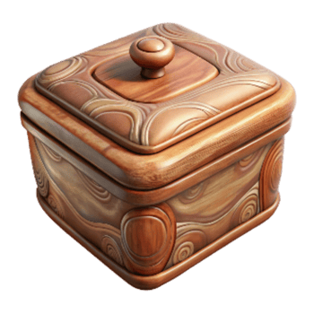 wonderful contemporary Hand Carved Wooden Box with Lid Transparent high resolution png