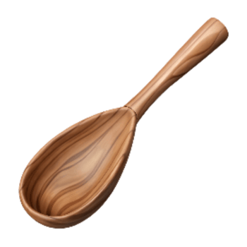 magnificent abstract Hand Carved Wooden Spoon Smooth Finish Isolated high quality png