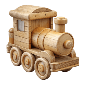 wonderful creative Hand Carved Wooden Toy Train Transparent detailed png