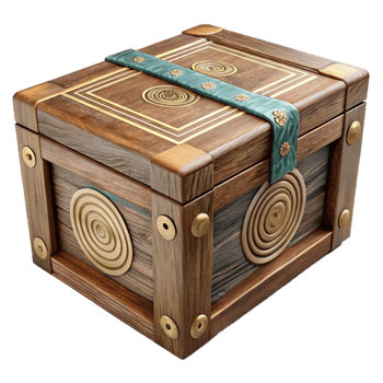 magnificent creative Handcrafted Wooden Box with Inlay Design Isolated high resolution png