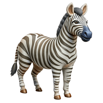 elegant artistic Hand Drawn African Wildlife Zebra Stripes Transparent high quality png