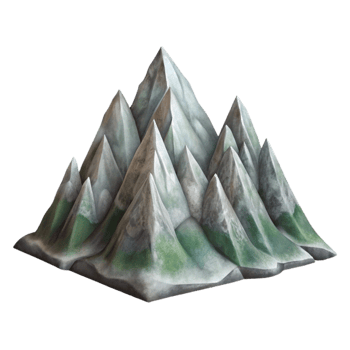 vibrant contemporary Hand Drawn Sketch of Mountain Landscape Transparent 4K png