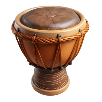 beautiful rustic Hand Drum African Style Leather Texture Cutout high resolution png