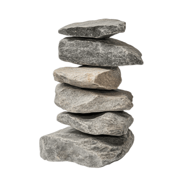 Delicate stone stack art demonstrating balance and tranquility on a plain transparent background, Stone stack on a transparent background png