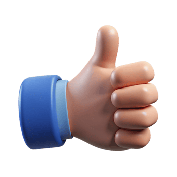 elegant rustic Hand Giving Thumbs Up for Social Media Like Transparent detailed png