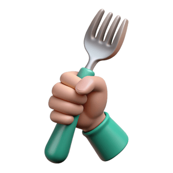 magnificent contemporary Hand Holding a Fork Isolated original png